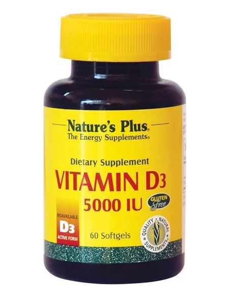 NATURES PLUS Vit D3 5000IU 60 softgels