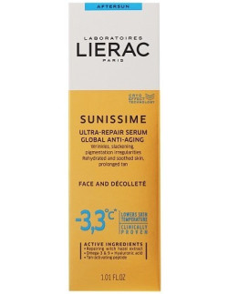 Lierac Sunissime Ultra-Repair Serum Global Anti-Aging, Aftersun for Face & Decollete, 30ml