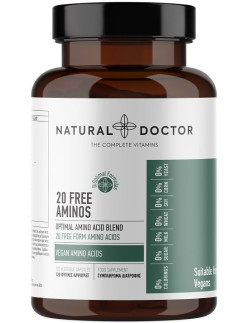 NATURAL DOCTOR 20 Free Aminos, Vegan Amino Acids, 120 Veg.Caps
