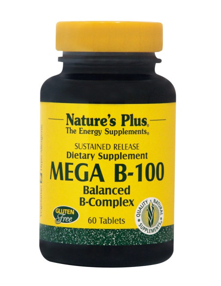 Natures Plus Mega B-100 Sustained Release, 60 tabs