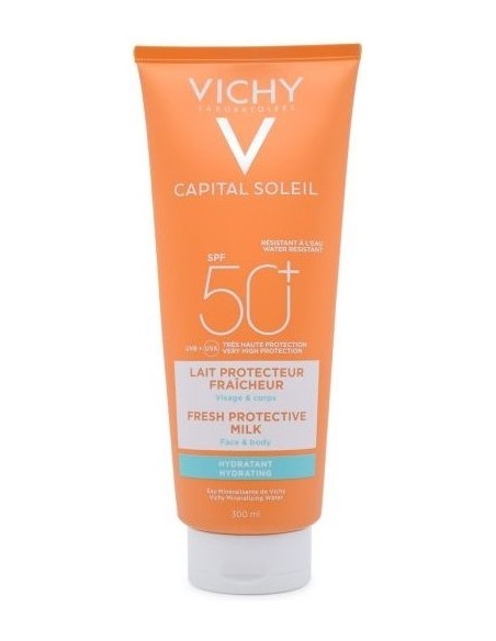 Vichy Capital Soleil Beach Protect Fresh Hydrating Milk for Face & Body SPF50+, 300ml