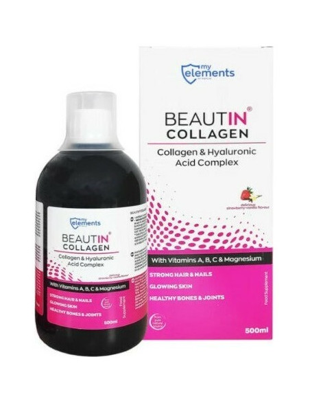 MY ELEMENTS Beautin Collagen & Hyaluronic Acid Complex Φράουλα-Βανίλια 500ml