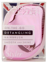 TANGLE TEEZER On-The-Go Detangling Hairbrush Compact Styler Baby Doll Pink Chrome