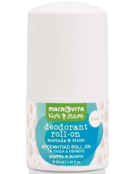 Macrovita Deodorant Roll-on for kids & teens, Coral 50ml