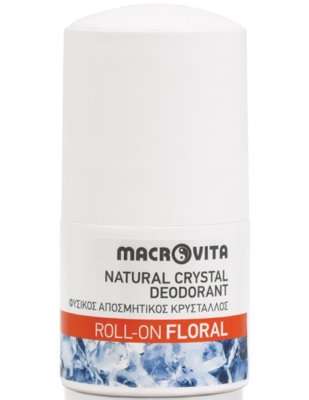 Macrovita Natural Crystal Deodorant, Roll-on Floral 50ml