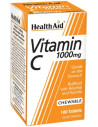 Health Aid Vitamin C 1000mg buffered, 100 Chewable Vegeterian tabs