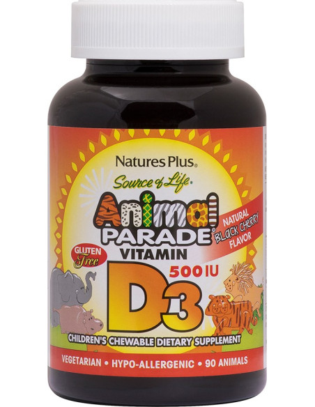 NATURE' S PLUS Animal Parade Vitamin D3 500iu 90 Animals