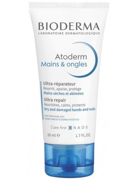 Bioderma Atoderm Mains & Ongles Ultra Repair for Dry & Damaged Hands & Nails 50ml