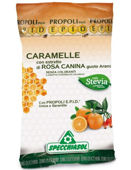 Specchiasol Propoli Plus Epid Καραμέλες Λαιμού Αγριοτριανταφυλλιά και Πορτοκάλι 67.2gr