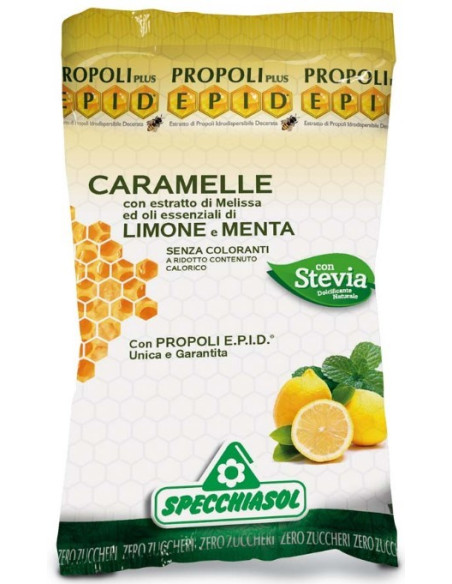 Specchiasol Propoli Plus Epid Καραμέλες για τον Ερεθισμένο Λαιμό με Γεύση Λεμόνι 67.2gr