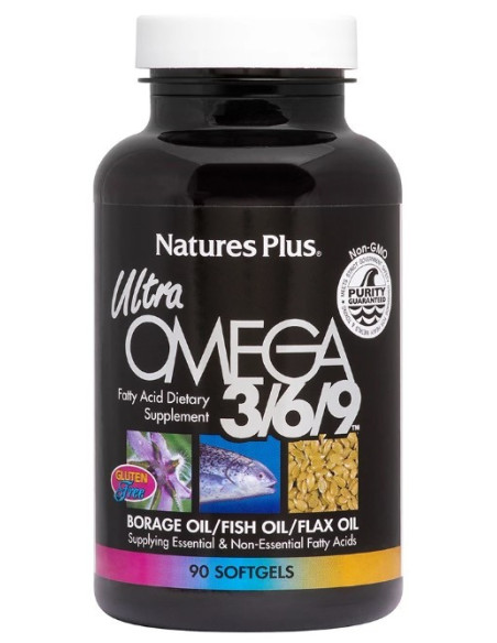 Natures Plus Ultra Omega 3/6/9, 1200mg, 90 softgels