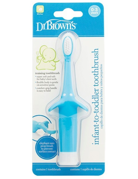 Dr.Brown's Οδοντόβουρτσα Ελεφαντάκι Μπλέ Extra Soft