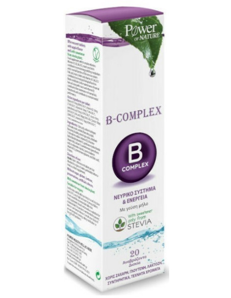 Power Health Vitamin B complex with Stevia 20eff. tabs