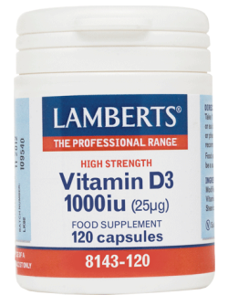 Lamberts Vitamin D3 1000iu (25μg) 120 caps