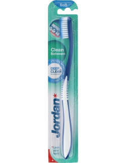 Jordan Clean Between Soft Toothbrush Blue 1pce