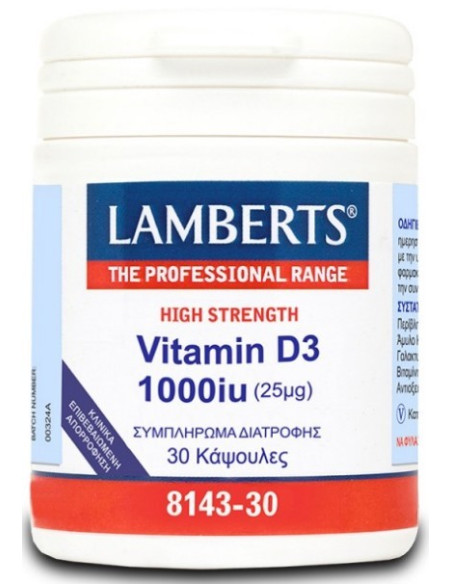 Lamberts Vitamin D3 1000iu 30 Caps