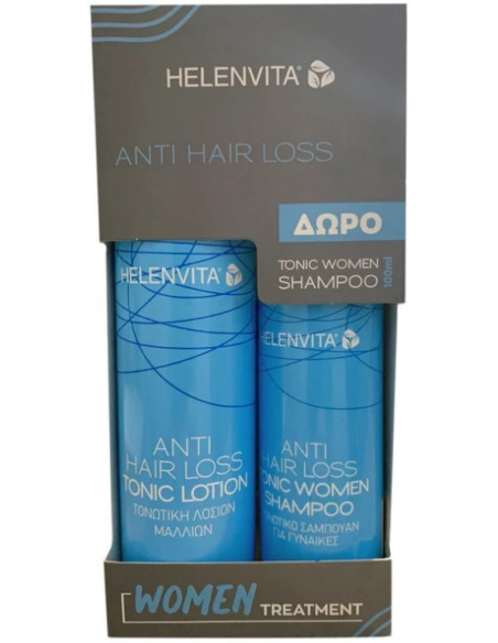 Helenvita Anti Hair Loss Tonic Lotion 100ml & ΔΩΡΟ Anti Hair Loss Tonic Women Shampoo 100ml