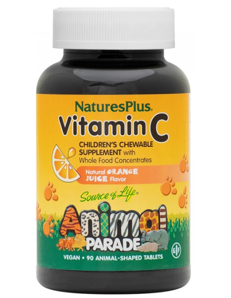 Natures Plus Animal Parade Vitamin C 125mg, 90 chewable animals