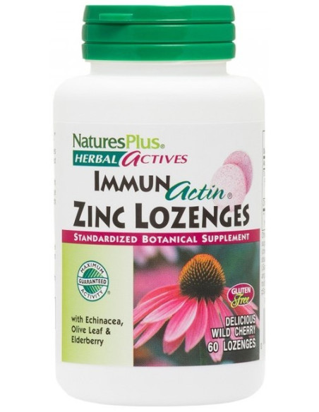Naturesplus Herbal Actives ImmunActin Zinc 60 Lozenges