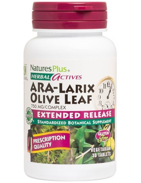 Natures Plus Ara-Larix / Olive Leaf Extended Release 750mg 30 tabs