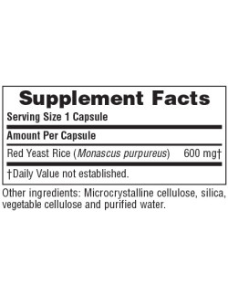 Natures Plus Red Yeast Rice 600mg, 60 veg.caps