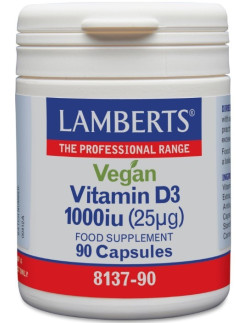 Lamberts Vegan Vitamin D3 1000iu 25mg 90 Caps