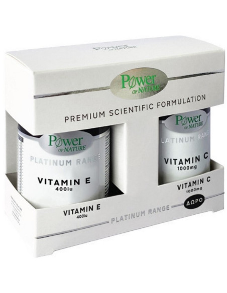 Power Health Platinum  Vitamin E 400 IU 30 Caps &  Vitamin C 1000 mg 20 Tabs