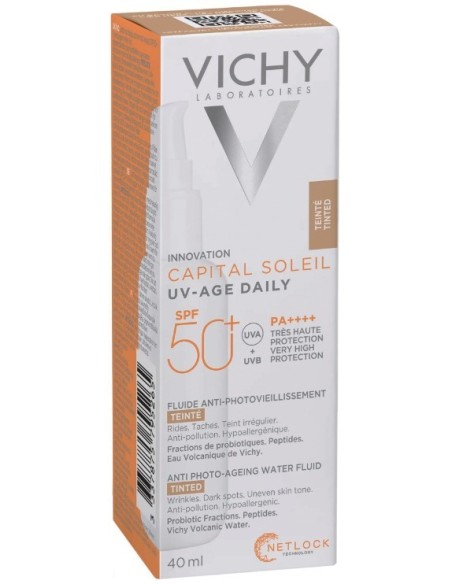 Vichy Capital Soleil UV-Age Daily Tinted Λεπτόρρευστο Αντιηλιακό Προσώπου με Χρώμα SPF50 40ml