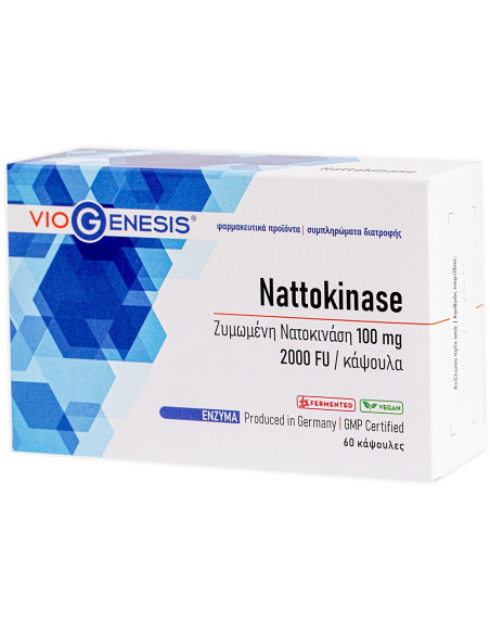 Viogenesis Nattokinase 100mg 2000FU, 60 caps