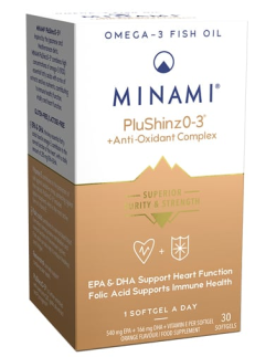 Minami PlushinzO-3 Antioxidant Complex & Omega 3, 30 Softgels