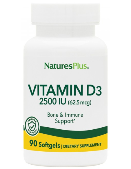 Natures Plus Vitamin D3 2500 IU 90 softgels