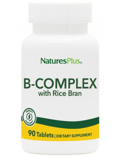 Natures Plus B-ComPlex With Rice Bran Συμπλήρωμα Διατροφής συμπλέγματος Β 90tabs