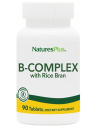 Natures Plus B-ComPlex With Rice Bran Συμπλήρωμα Διατροφής συμπλέγματος Β 90tabs