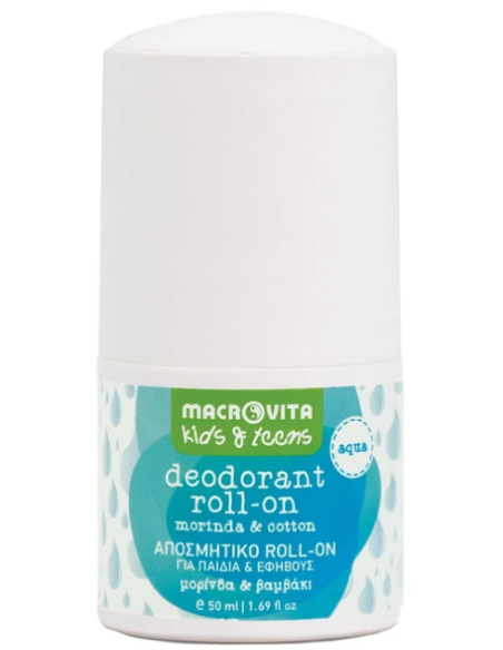 Macrovita Deodorant Roll-on for kids & teens, Aqua 50ml