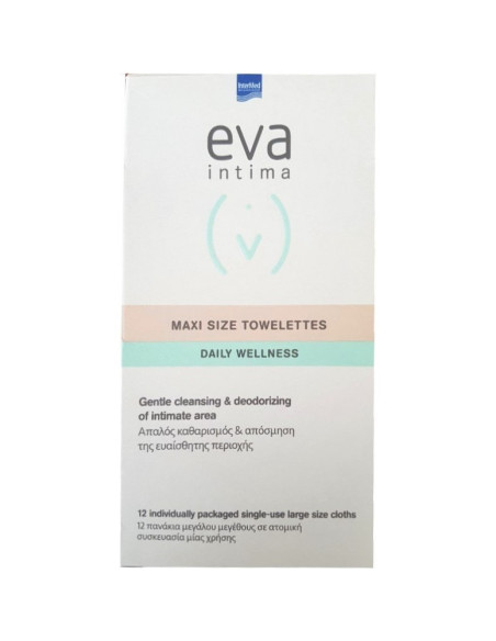 Eva Intima Maxi Size Towelettes Daily Wellness 12 τμχ