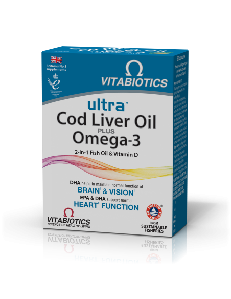 Vitabiotics Ultra 2 in 1 Cod Liver Oil 60 Caps