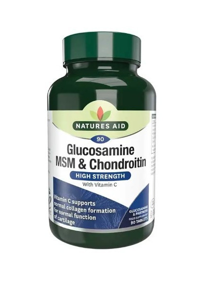 NATURES AID Glucosamine, MSM & Chondroitin, 90 tabs
