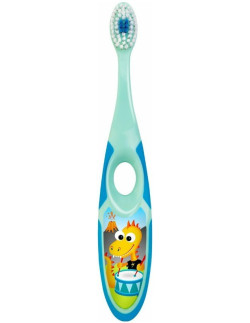 JORDAN Step by Step Toothbrush 3-5 years Soft, with Fun Travel Cap, Mint