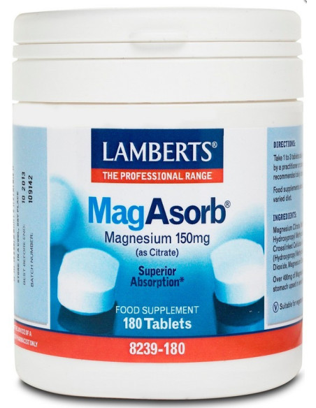 Lamberts MagAsorb (as Citrate-κιτρικό μαγνήσιο) 180 Tabs