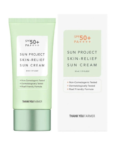 Thank You Farmer Sun Project Skin Relief Sun Cream Αντηλιακό προσώπου SPF50+ 50ml