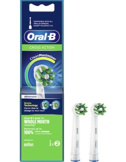 Oral-B Cross Action Clean Maximiser Ανταλλακτικές Κεφαλές,2τμχ