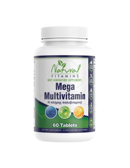 Natural Vitamins Mega Multivitamin, 60tabs