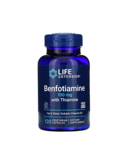Life Extension Benfotiamine 100mg with Thiamine 120 Veg.Caps