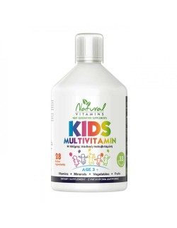 NATURAL VITAMINS Kids Multivitamin για Παιδιά 3+ Ετών με Γεύση Πορτοκάλι 500ml