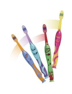 Elgydium Kids Monster Toothbrush Soft Απαλή Οδοντόβουρτσα 2-6 Years Πράσινο-Κόκκινο 1pce