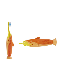 Elgydium Kids Toothbrush Shark 2-6 years ΠΟΡΤΟΚΑΛΙ 1 τεμάχιο