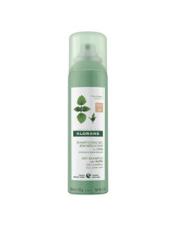 Klorane Dry Shampoo with Nettle Oil Control Ξηρό Σαμπουάν με Τσουκνίδα για Καστανά-Σκούρα Λιπαρά Μαλλιά, 50ml