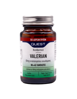 QUEST Valerian 83mg Extract Συμπλήρωμα Διατροφής Βαλεριάνας 90+45 tabs