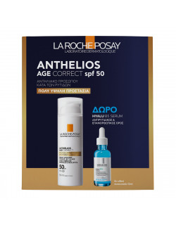 La Roche Posay Promo SET Αnthelios Age Correct SPF50 Αντηλιακή Κρέμα Eνάντια της Φωτογήρανσης, 50ml & Δώρο Hyalu B5 Serum , 10ml