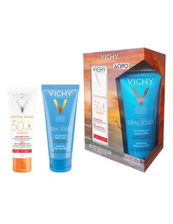 Vichy Capital Soleil Αντηλιακό Κατά των Ρυτίδων 3σε1 SPF50 50 ml + Δώρο Soothing After Sun Milk 100 ml